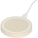 Naka kabelloses 5W Ladepad aus Weizenstroh Beige