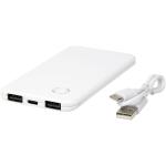 Slender 4000 mAh slim dual power bank White