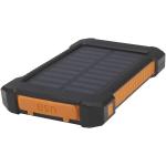 Altair 5000 mAh 10W recycled plastic rugged solar power bank with built-in torch Black