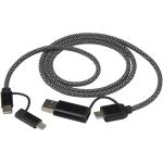 SMART 65 W, 100 cm, RCS-zertifiziertes magnetisches 5-in-1-Ladekabel Schwarz