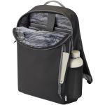 Aqua wasserabweisender 15" Laptop-Rucksack aus GRS Recyclingmaterial 21 L Schwarz