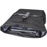 Aqua 15" GRS recycled water resistant roll-top bike bag 20L Black