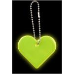 RFX™ H-16 heart reflective PVC hanger Neon yellow
