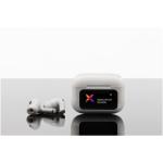 SCX.design E26 ANC earbuds with interactive touchscreen charging case White