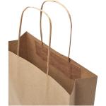 Kraftpapiertasche 120 g/m² mit gedrehten Griffen – 24 × 9 × 32 cm Natur