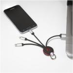 SCX.design C16 Kabel mit Leuchtlogo Rot/schwarz