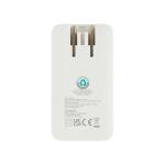 XD Collection Fluxo RCS 65W flat GAN charger with universal connectors White