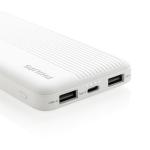 Philips 10.000 mAh Slim Powerbank Weiß