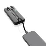 XD Collection Turbopack RCS rplastic powerbank 10.000 integrated cables Black
