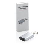 XD Collection 1.000 mAh Schlüsselanhänger Powerbank Silber