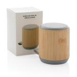 XD Collection Bamboo and fabric 3W wireless speaker Brown