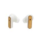 XD Collection TWS-Ohrhörer aus recyceltem RCS-Kunststoff und Bambus Weiß