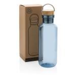 XD Collection RCS RPET bottle with bamboo lid and handle Aztec blue