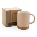 XD Collection Ceramic mug with cork base Brown