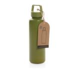 XD Collection RCS certified recycled PP water bottle with handle Green