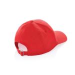 XD Collection Impact 6 panel 280gr Recycled cotton cap with AWARE™ tracer Luscious red