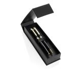 Swiss Peak Luca RCS recycled brass deluxe pen set Black