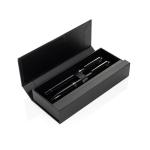 Swiss peak OSLO recycled stainless steel deluxe pen set Black
