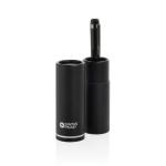 Swiss peak OSLO recycled stainless steel deluxe pen Black