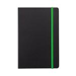 XD Collection Deluxe hardcover A5 notebook with coloured side, green Green, black