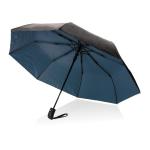 XD Collection 21" Impact AWARE™ RPET 190T Pongee dual colour mini umbrella Aztec blue