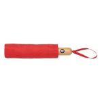 XD Collection 21" Impact AWARE™ RPET 190T bamboo auto open/close umbrella Red