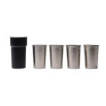 VINGA Parks RCS SS cup, 4 pcs, 250 ML Black