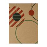 FestiCard Kraft Weihnachtskarte, Kugel Natur blau