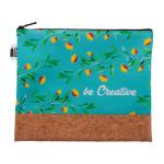 CreaBeauty Cork L RPET Individuelle Kosmetiktasche, natur Natur,schwarz