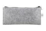 CreaFelt Pen Zip individuelle RPET Stiftetasche Weiß/grau