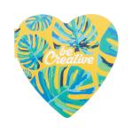 CreaStick Heart custom sticky notepad White