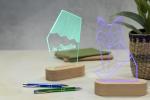 Woodify LED-Trophäe, grün Grün,transparent
