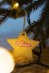 CreaFelt Key Xmas custom Christmas keyring, star White