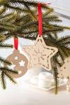 TreeCard Eco Christmas card, star Nature