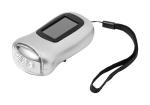 Zibber Taschenlampe mit doppelter Stromversorgung Silber
