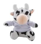 CowFob plush cow keyring White/black