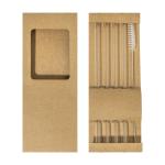 Borosip glass straw set Transparent