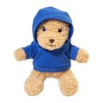 Hobear RPET plush teddy bear with hoodie Aztec blue