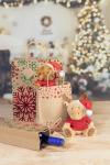 Mjuknalle RPET Plüsch-Weihnachtsteddy Rotbraun