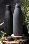 Refill Soft Flasche aus recyceltem Edelstahl Schwarz