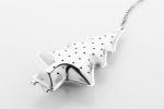 Suodatee Christmas tea infuser, Christmas tree Silver/black pusher
