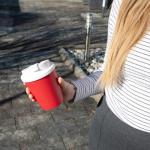 Kaffeebecher "Premium Deluxe" small Amerika rot