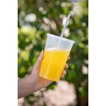 Trinkbecher "Vital", 500 ml mit Deckel und Strohhalm Milchig-transparent