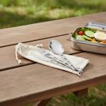 Outdoor cutlery with carabiner "RONA" Silver