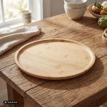 Bamboo plate "Zuma", large Nature
