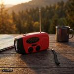 Crank radio with torch "Volt" Aztec blue