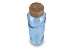 InSideOut Recycelte Glaswasserflasche ReuuZ mit Holzverschluss 650 ml Transparent hellblau