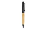 Metal Ball pen bamboo in tube Black