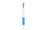 3 Colour pen with grip and keycord Blue/white