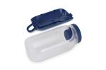 All-in-One Lunch Bowl Container with Sauce Compartment & Spoon-fork Dark blue